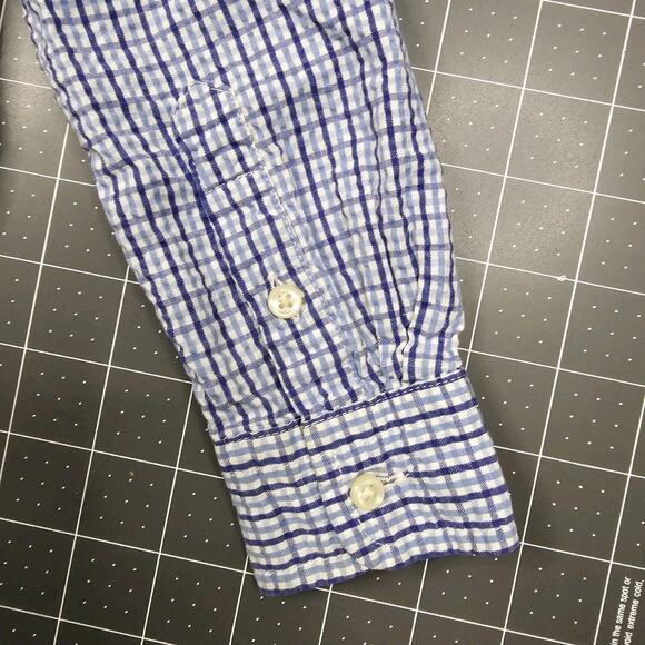 Polo Ralph Lauren Shirt Boys Size 6 Seersucker Plaid Button Up Preppy Academia - Picture 6 of 9